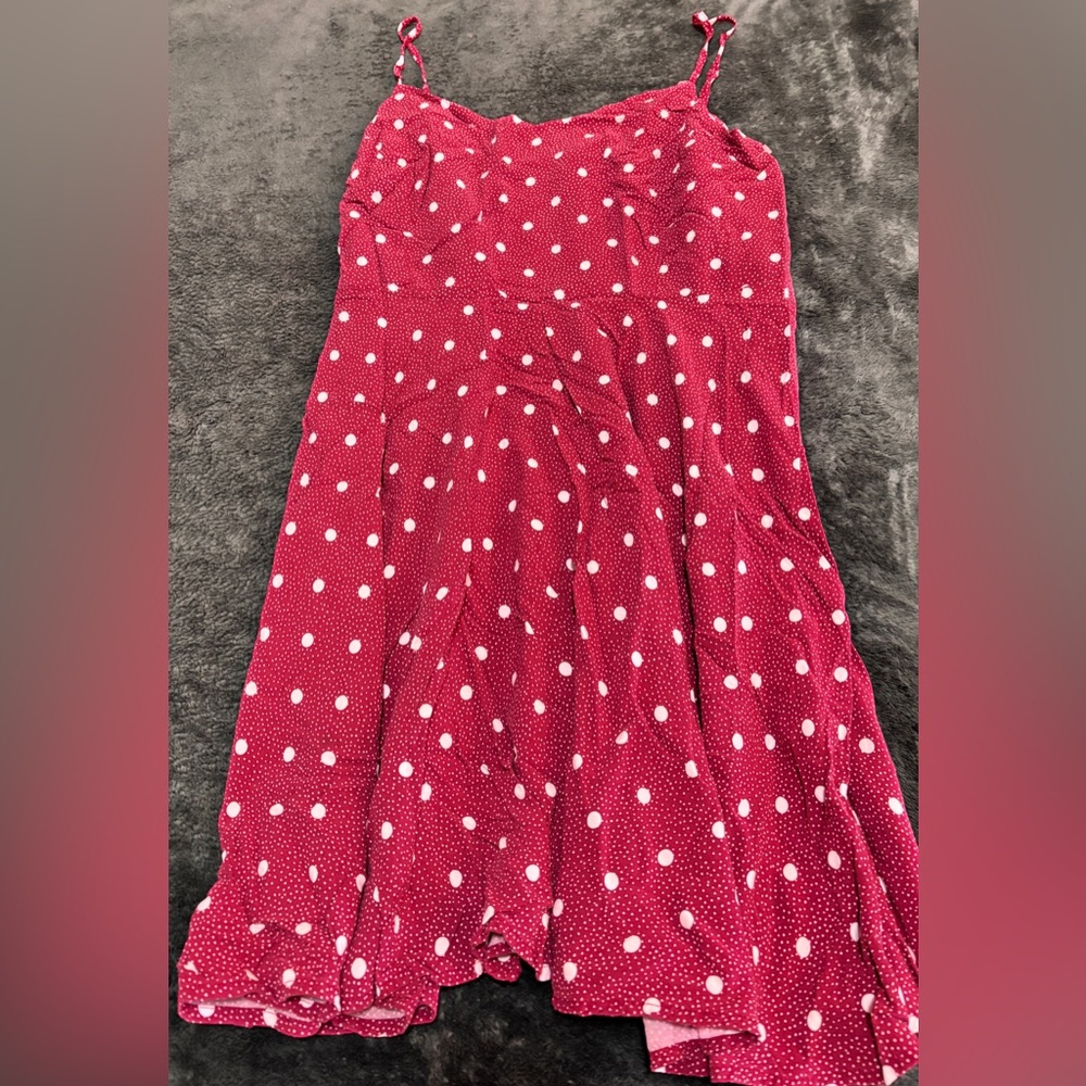 Old Navy Red Polka Dot Midi Dress